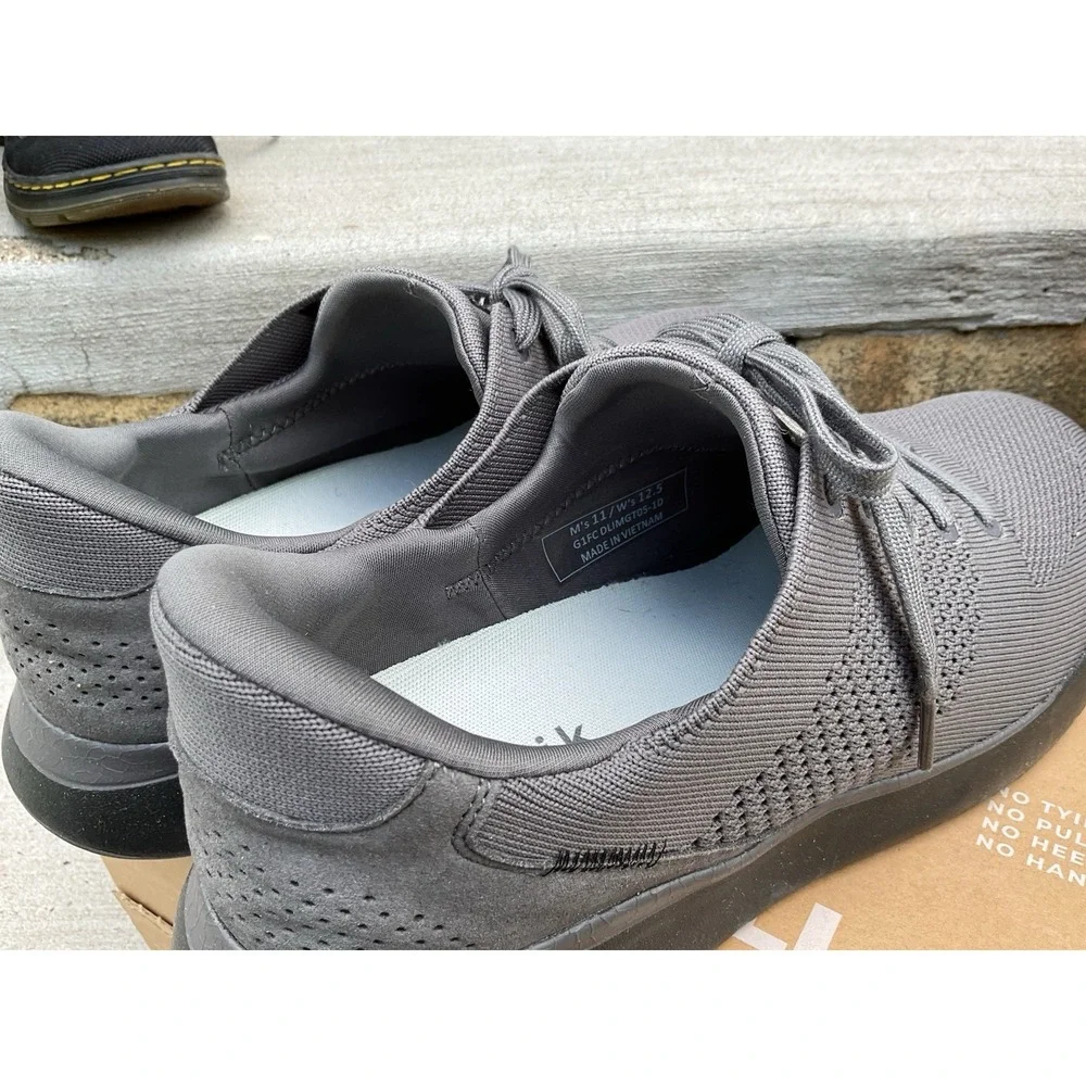 Kizik Lima Women Size 12.5/ M 11 Shoes Graphite Gray Hands Free Slip On Sneakers